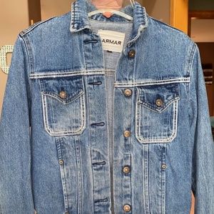 Customized Rhinestone Fringe Jean Jacket